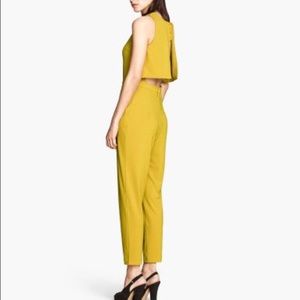 H&M Mustard Yellow Backless Jumpsuit